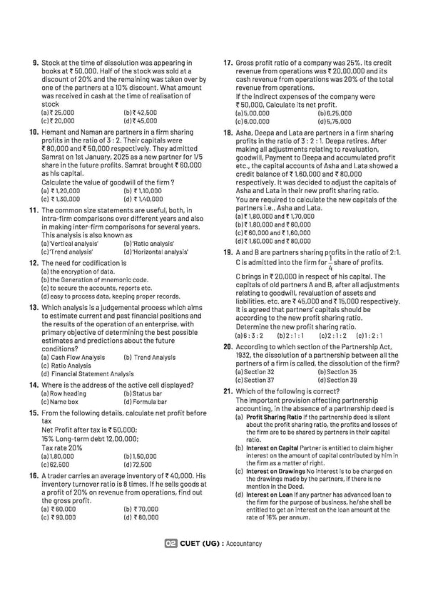 CUET UG 2026 Accountancy | Chapterwise Notes & Question Bank | Based on NTA Pattern | 1000+ NCERT MCQs, Assertion Reason & Case-Based Questions | Chapterwise Mindmaps & Flash Cards | Free Online Digital Support