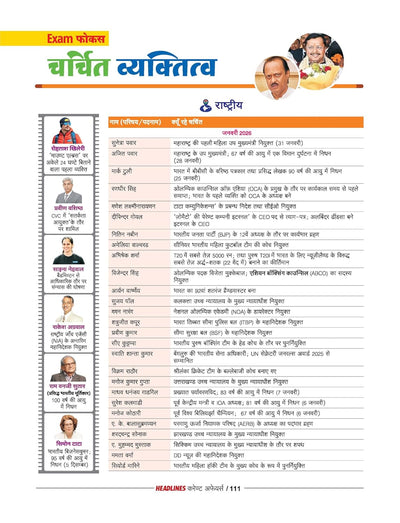 Headlines Current Affairs 2026 | Budget 2026-27 Special | 360° Coverage Feb 2025–Feb 2026 | UPSC, State PCS, SSC, NDA/CDS, Railway & Police Exams | Hindi Medium