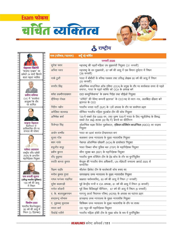 Headlines Current Affairs 2026 | Budget 2026-27 Special | 360° Coverage Feb 2025–Feb 2026 | UPSC, State PCS, SSC, NDA/CDS, Railway & Police Exams | Hindi Medium