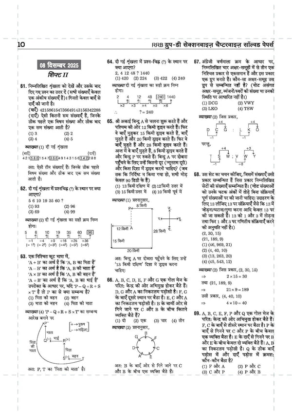 RRB Group-D Computer Based Test 2026 | Sectionwise Chapterwise Solved Papers (2025, 2022, 2018) | 100% Detailed Solutions | Dhurandhar Series | Hindi Medium