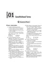 Arihant Ignite Topicwise MCQs Indian Polity Chapter 1 sample page showing Assessment Round questions on Constitutional Terms State and Nation characteristics sovereignty and political legitimacy
