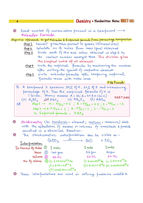 NEET (UG) Chemistry Handwritten Notes 2027 | Med Essence Personalised Study Guide | PYQ Punch, Exam-Oriented Concepts, Quick Revision & NEET Accelerate | Free Online Support