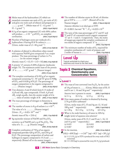 25 Years JEE Main Chemistry | Chapterwise Topicwise Levelwise 3500+ MCQs (2026–2002) for JEE Main & AIEEE | NTA Authenticated Answers & Topicwise Worksheets | Key Ideas, Concept Enhancer, Trap Alert