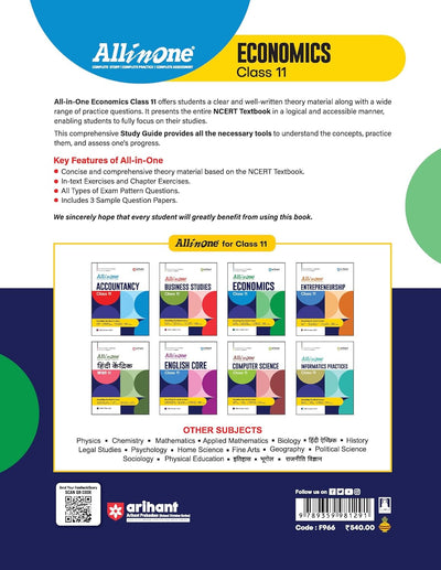 All In One CBSE Economics Class 11th For CBSE Exams 2025 | Based On Latest NCERT