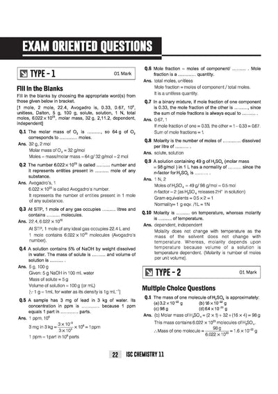 ISC Chemistry Class 11 Exam Book | Quick Theory, Exam Pattern Questions & Sample Papers | As per Latest ICSE Syllabus | Que Bee 2nd Edition