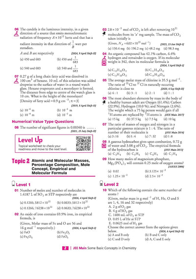 25 Years JEE Main Chemistry | Chapterwise Topicwise Levelwise 3500+ MCQs (2026–2002) for JEE Main & AIEEE | NTA Authenticated Answers & Topicwise Worksheets | Key Ideas, Concept Enhancer, Trap Alert
