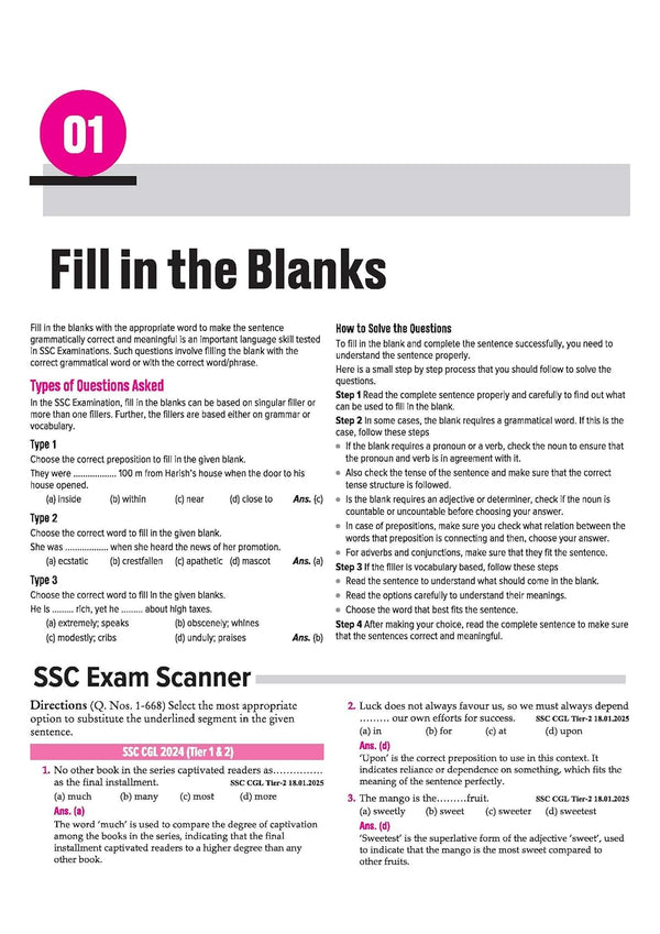 SSC English Chapterwise 8600+ MCQs | For CGL, CHSL, CPO, MTS, GD & Steno Exams | Eduquity & TCS Questions Till 2026 | Quick Revision Points + 100% Detailed Solutions