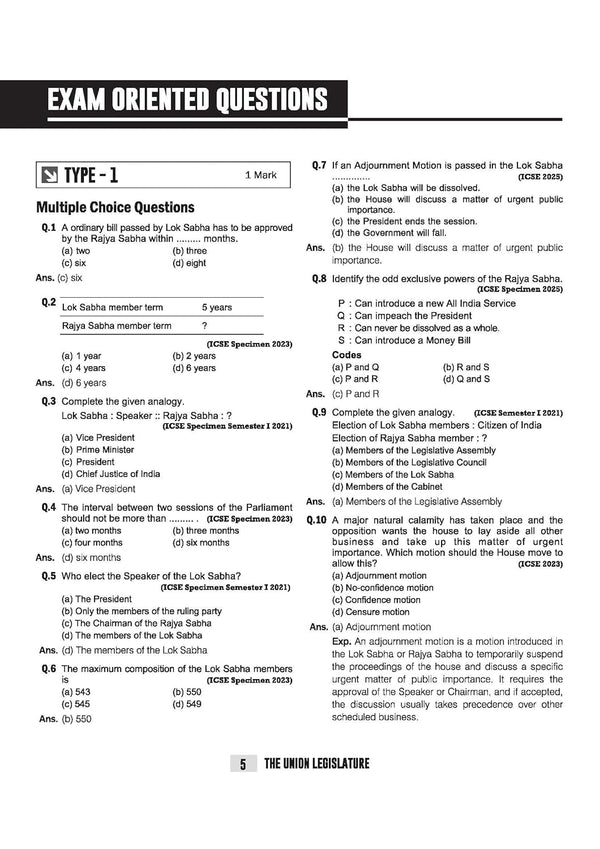 ICSE History & Civics Class 10 Exam | Quick Theory, Exam Pattern Questions & Sample Papers | As per Latest ICSE Syllabus | Que Bee 2nd Edition