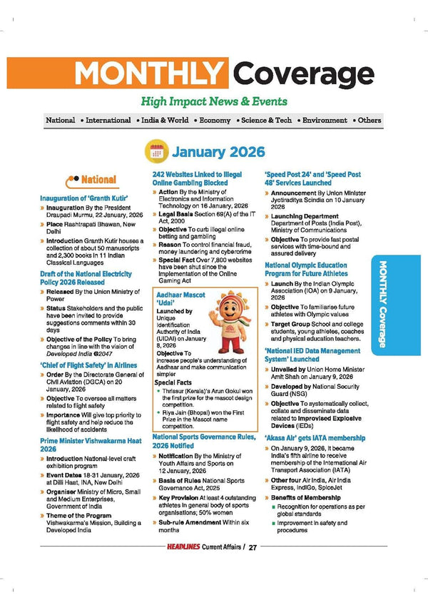 Headlines Current Affairs 2026 | Budget 2026-27 Special | 360° Coverage Feb 2025–Feb 2026 | UPSC, State PCS, SSC, NDA/CDS, Railway & Police Exams