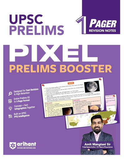 Combo (Set of 5 Books) UPSC Prelims Booster Pixel 1-Pager Revision Notes Kit: Economy, Environment, Geography, History & GS Booster | Fast Revision 1-Page Format, Concept & Fact Infographics with PYQ-Based Prep | Latest UPSC CSE Exam Series