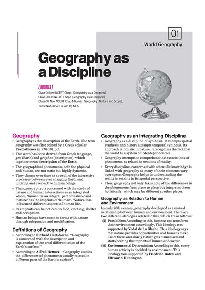 NCERT Notes India & World Geography (Class 6-12) | 2nd Revised Edition | For UPSC and Other Competitive Exams | English Medium