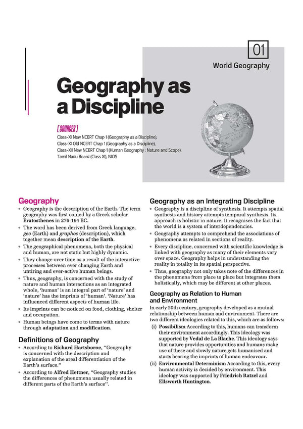 NCERT Notes India & World Geography (Class 6-12) | 2nd Revised Edition | For UPSC and Other Competitive Exams | English Medium