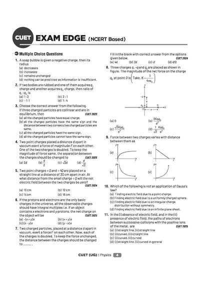 CUET UG 2026 Physics | Chapterwise Notes & Question Bank | Based on NTA Pattern | 1000+ NCERT MCQs, Assertion Reason & Case-Based Questions | Chapterwise Mindmaps & Flash Cards | Free Online Digital Support