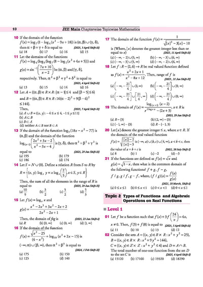 25 Years JEE Main Mathematics | Chapterwise Topicwise Levelwise 3500+ MCQs (2026–2002) for JEE Main & AIEEE | NTA Authenticated Answers & Topicwise Worksheets | Key Ideas, Concept Enhancer, Trap Alert