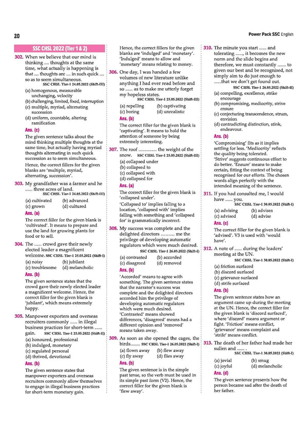 SSC English Chapterwise 8600+ MCQs | For CGL, CHSL, CPO, MTS, GD & Steno Exams | Eduquity & TCS Questions Till 2026 | Quick Revision Points + 100% Detailed Solutions