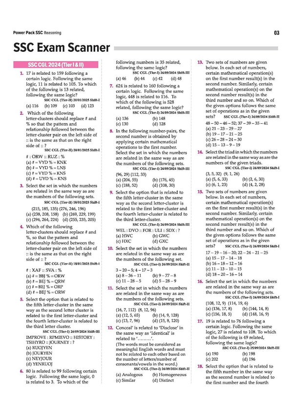 SSC Reasoning Chapterwise 7600+ MCQs | For CGL, CHSL, CPO, MTS, GD & Steno Exams | Eduquity & TCS Questions Till 2026 | Quick Revision Points + 100% Detailed Solutions