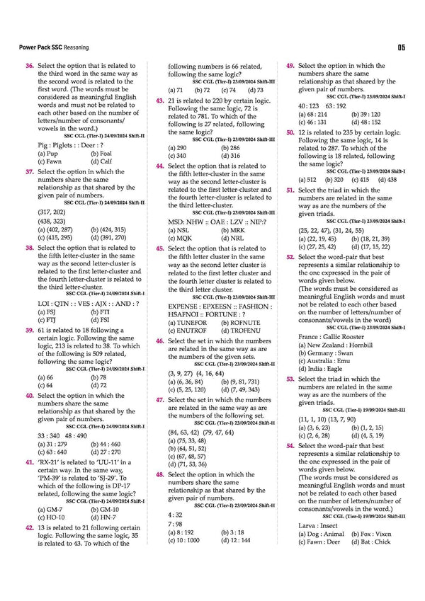 SSC Reasoning Chapterwise 7600+ MCQs | For CGL, CHSL, CPO, MTS, GD & Steno Exams | Eduquity & TCS Questions Till 2026 | Quick Revision Points + 100% Detailed Solutions