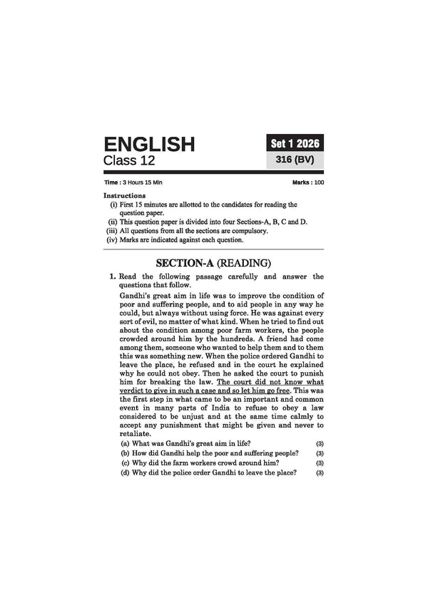 UP Board English Class 12 Exam 2027 | Fast Track Unsolved Papers (2026-2019) with All Set Coverage + 3 Model Papers Issued by UP Board | NCERT Based Complete Practice Book