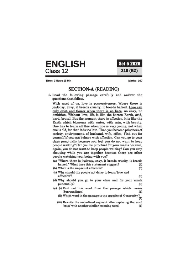 UP Board English Class 12 Exam 2027 | Fast Track Unsolved Papers (2026-2019) with All Set Coverage + 3 Model Papers Issued by UP Board | NCERT Based Complete Practice Book