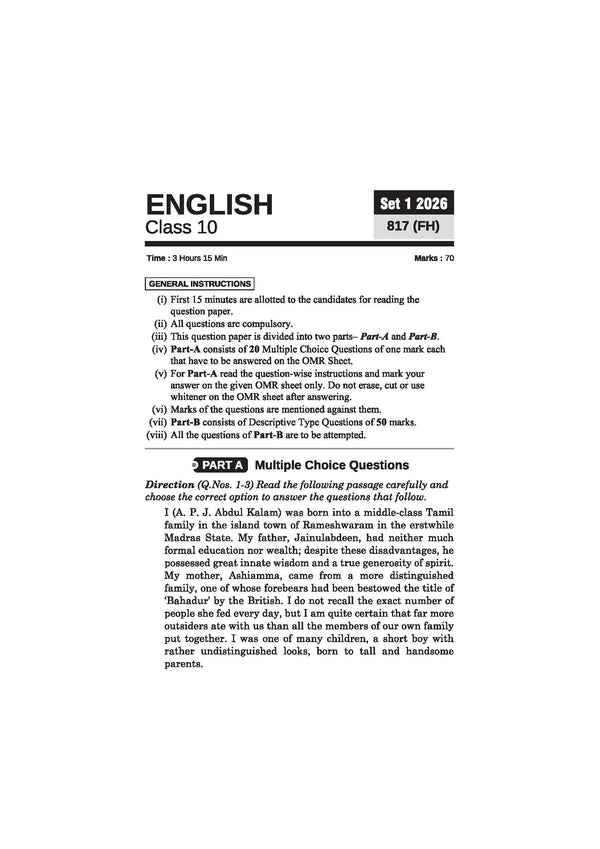 UP Board English Class 10 Exam 2027 | Fast Track Unsolved Papers (2026-2022) with All Set Coverage + 3 Model Papers Issued by UP Board | NCERT Based Complete Practice Book