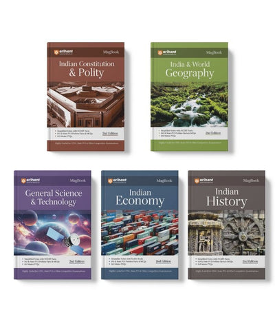 Magbook Indian History, India & World Geography, Constitution & Polity,General Science & Technology, Economics for UPSC Civil Services IAS Prelims/State PCS & other Competitive Exam ( Sets of 5 Books)