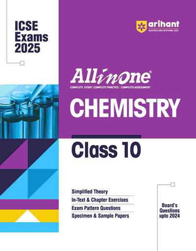 All In One CHEMISTRY Class 10th Based On Latest NCERT For ICSE Exams 2025 | Mind map in each chapter | Clear & Concise Theory | Intext & Chapter Exercises | Sample Question Papers