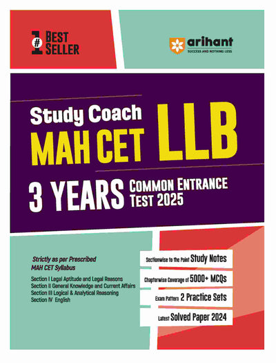 Study Coach MAH CET LLB 3 YEARS COMMON ENTRANCE TEST 2025