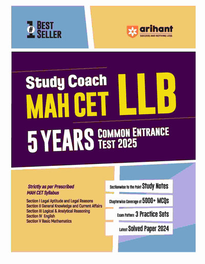 Study Coach MAH-CET LLB 5 Years COMMON ENTRANCE TEST 2025