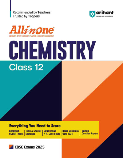 All In One Chemistry Class 12thBased On Latest NCERT For CBSE Exams 2025 | Mind map in each chapter | Clear & Concise Theory | Intext & Chapter Exercises | Sample Question Papers