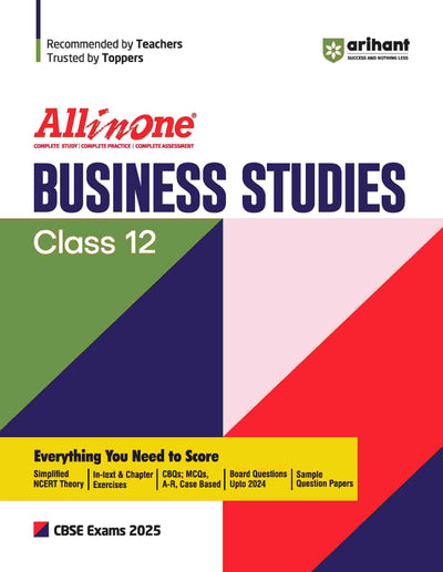 All In OneBusiness Studies Class 12th Based On Latest NCERT For CBSE Exams 2025 | Mind map in each chapter | Clear & Concise Theory | Intext & Chapter Exercises | Sample Question Papers