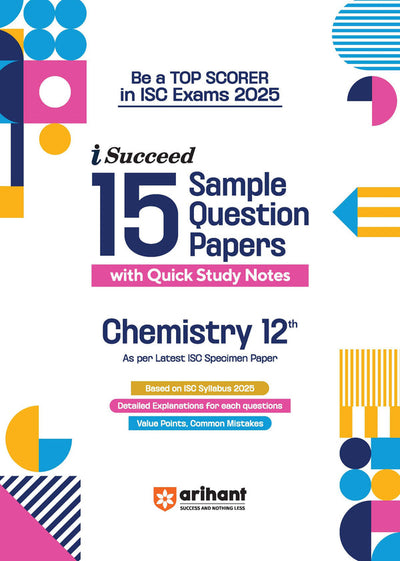 ISC i-Succeed Sample Question Paper for Class 12th | Physics, Chemistry, Mathematics, English Language &Literature in English | Set of 5 books