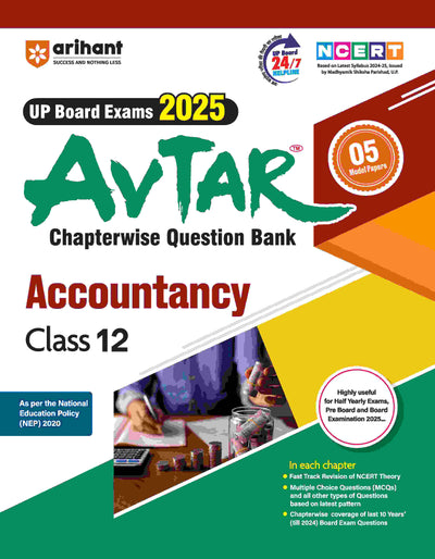 Avtar UP Board Accountancy -Class 12th Exam 2025 | Chapterwise Question Bank| English Medium