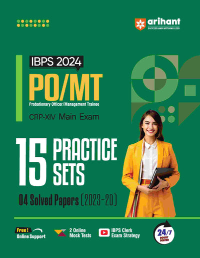 IBPS PO/MT 2024 CRP-XIV Main Exam I 15 Practice Sets and 4 Solved Papers for Practice I with Free Online Support