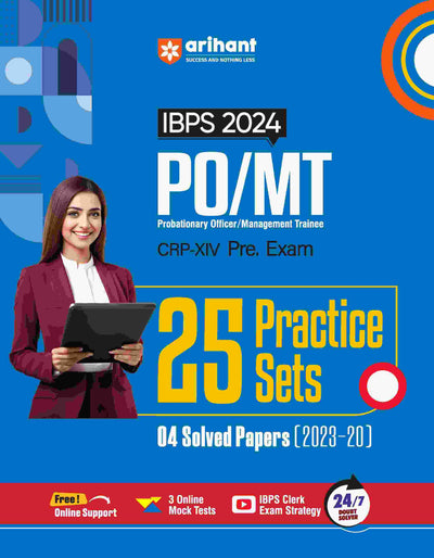 IBPS 2024 PO/MT Pre. Exam Practice Book I 25 Practice Sets With 4 Solved Papers (2023-2020) I With Free Online Support