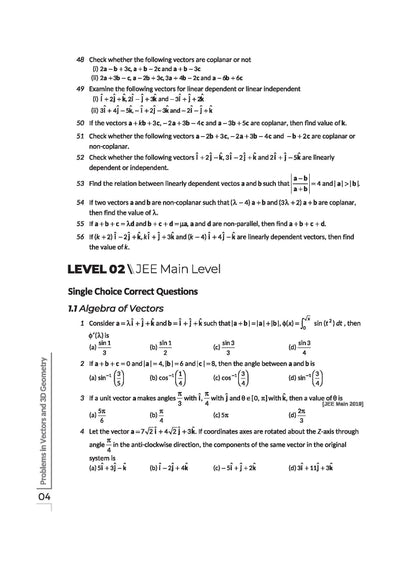 Navigator Series JEE Main & Advanced 2027 – Vectors & 3D Geometry | 1000+ Problems | Vector Algebra, Dot–Cross Product, Lines, Planes, Sphere | 3-Level Exercises with PYQs | by Vinod Kumar Pareek