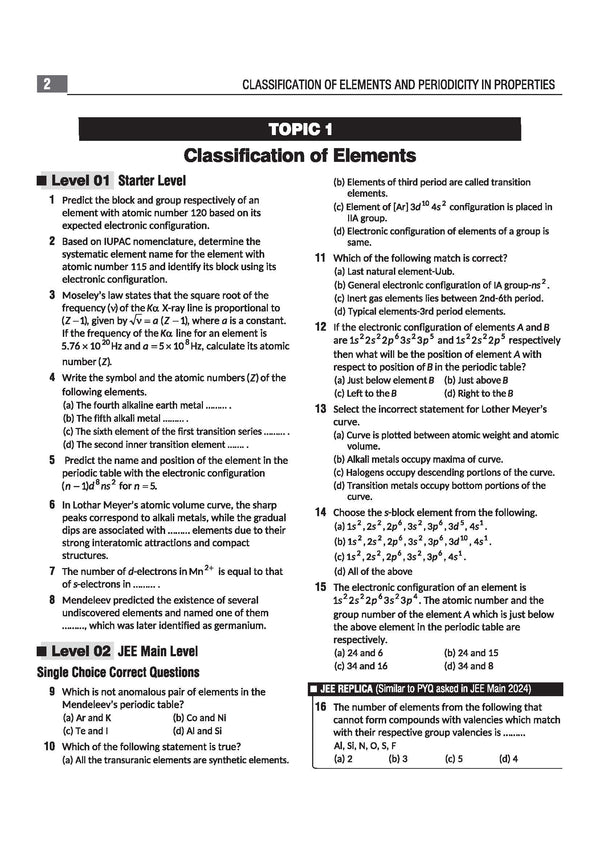 Navigator Series JEE Main & Advanced 2027 – Inorganic Chemistry | 2000+ Problems | Classification of Elements, Periodicity, s-Block, p-Block, d-Block, Coordination Compounds | Practice with PYQs
