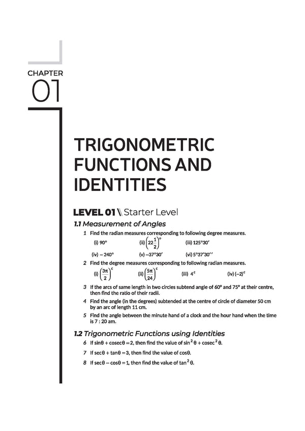 Navigator Series JEE Main & Advanced 2027 – Trigonometry | 1200+ Problems | Trigonometric Functions, Identities, Equations, Heights & Distances, Inverse Trigo | 3-Level Exercises with PYQs