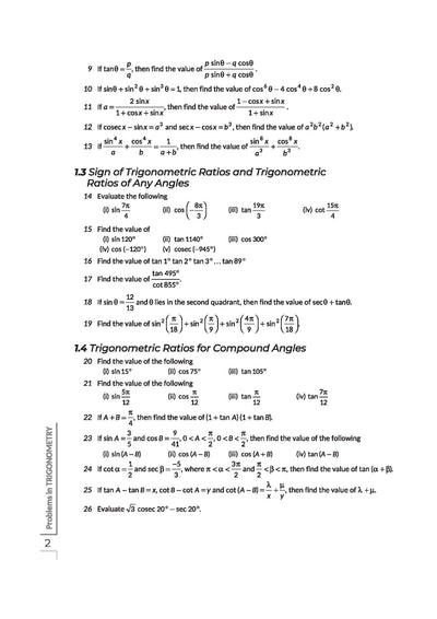 Navigator Series JEE Main & Advanced 2027 – Trigonometry | 1200+ Problems | Trigonometric Functions, Identities, Equations, Heights & Distances, Inverse Trigo | 3-Level Exercises with PYQs