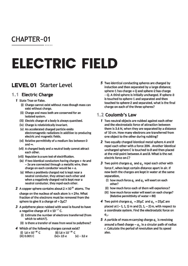 Navigator Series JEE Main & Advanced 2027 – Electrostatic & Current Electricity | 2000+ Problems | Electric Field, Potential, Dipole, Capacitance, Current, RC Circuit | 3-Level Exercises with PYQs