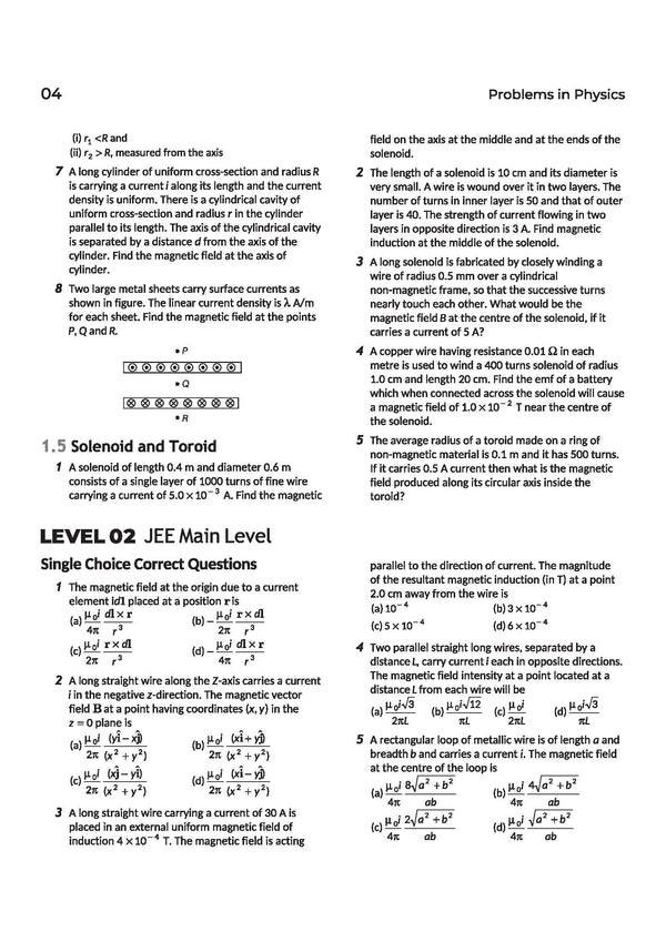 Navigator Series JEE Main & Advanced 2027 – Magnetism & Electromagnetic Induction | 1500+ Problems | Magnetic Effect of Current, EMI, AC, EM Waves | 3-Level Exercises with PYQs