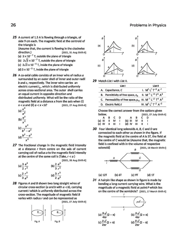 Navigator Series JEE Main & Advanced 2027 – Magnetism & Electromagnetic Induction | 1500+ Problems | Magnetic Effect of Current, EMI, AC, EM Waves | 3-Level Exercises with PYQs
