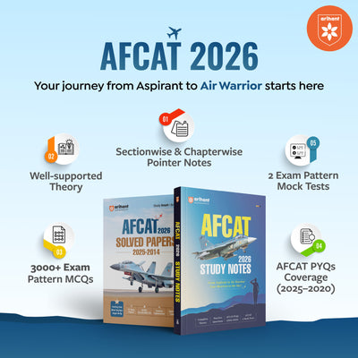 AFCAT 2026 | Study Notes | Complete Theory, 2500+ Prctice MCQs | AFCAT Solve Papers (2025–2020) & 2 Mock Tests | For Flying, Technical & Non-Technical Branches