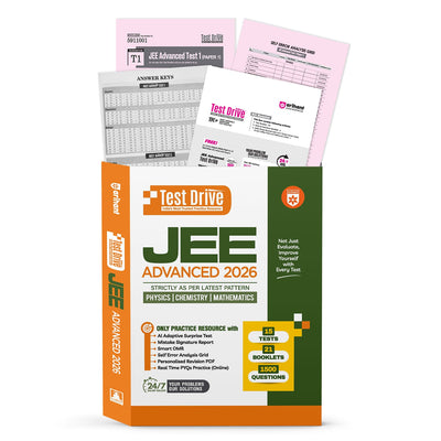 JEE Advanced 2026 Test Drive book with 1500 questions cover