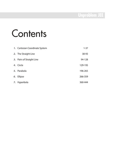 Unproblem JEE Coordinate Geometry for JEE Main & Advanced