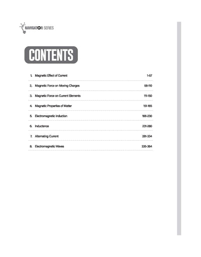 Navigator Magnetism EMI table of contents