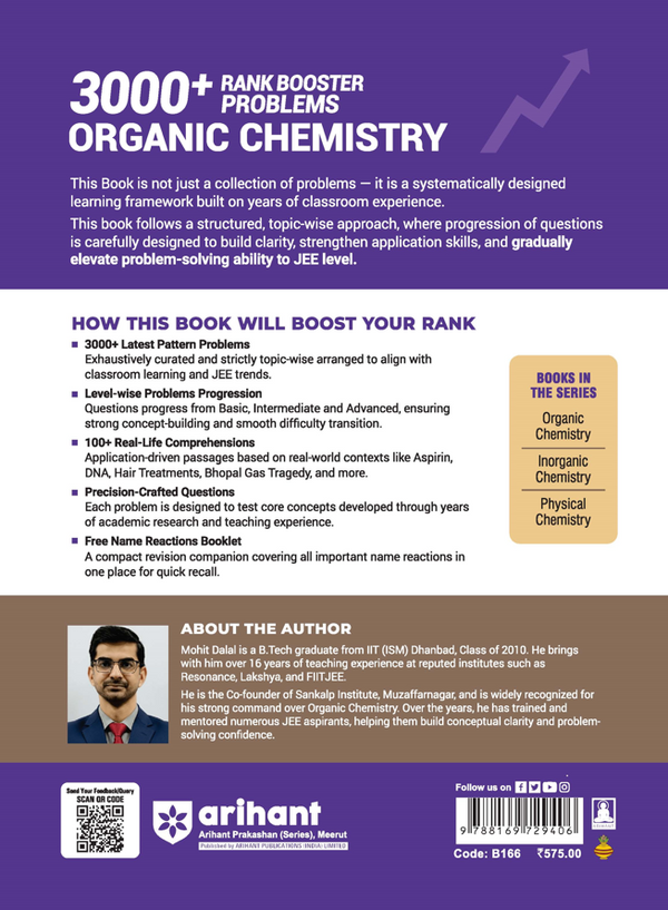 Organic Chemistry for JEE Main & Advanced 2027 | 3000+ Rank Booster Problems | Level-Wise Problem Progression, Real Exam-Level Questions, Concept & Application-Based Practice | From Concept Clarity to Rank Mastery