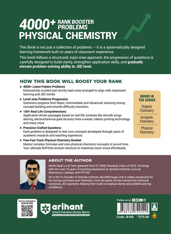Physical Chemistry for JEE Main & Advanced 2027 | 4000+ Rank Booster Problems | Level-Wise Problem Progression, Real Exam-Level Questions, Concept & Application-Based Practice | From Concept Clarity to Rank Mastery
