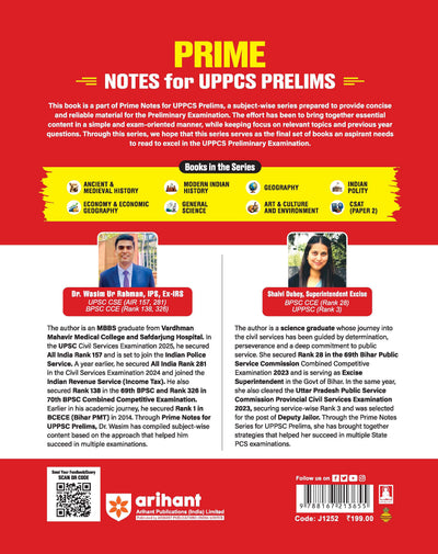 Prime Notes UPPSC Prelims Ancient & Medieval History | Covers Uttar Pradesh Specific Topics) | PYQ-Based Crisp Notes for Quick Revision | Complete Syllabus Coverage for UPSC Prelims