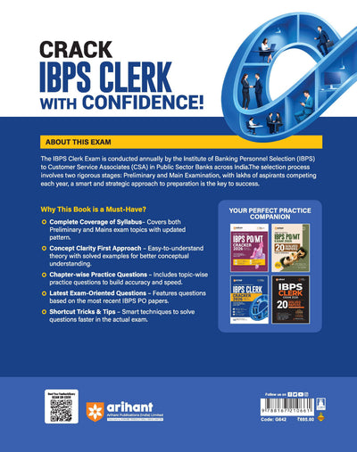 IBPS Clerk Prelims & Mains Exam 2026 | Complete Study Guide | Chapterwise &Topic-wise Concept Notes, Shortcuts & Tricks | 3000+ Practice MCQs with Detailed Explanations
