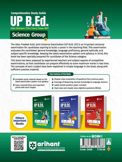 UP B.Ed Exam 2027 Science Group (Two Years) | Complete Study Guide with Sectionwise Notes, 3000+ Exam Pattern Questions, PYQs up to 2025, Solved Paper 2026